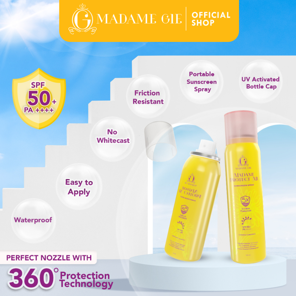 Madame Gie Protect Me Sunscreen Spray SPF50+ PA++++ 100ml Madame Gie Protect Me Sunscreen Spray SPF50+ PA++++ 100ml