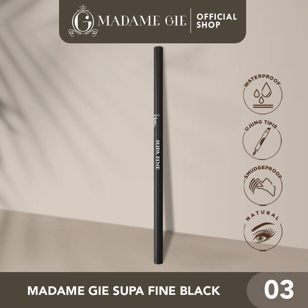 Madame Gie Supa Fine Thin Eyebrow Mechanic 03 Black