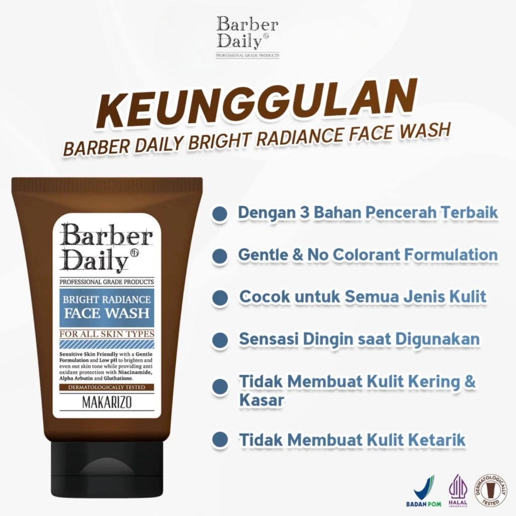 Makarizo Barber Daily Bright Radiance Face Wash 100ml