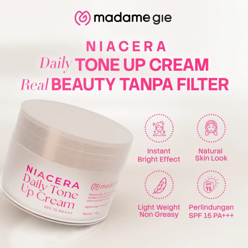 Madame Gie Niacera Daily Tone Up Cream SPF15 PA+++ 10gr