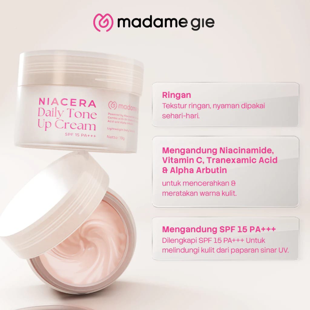 Madame Gie Niacera Daily Tone Up Cream SPF15 PA+++ 10gr