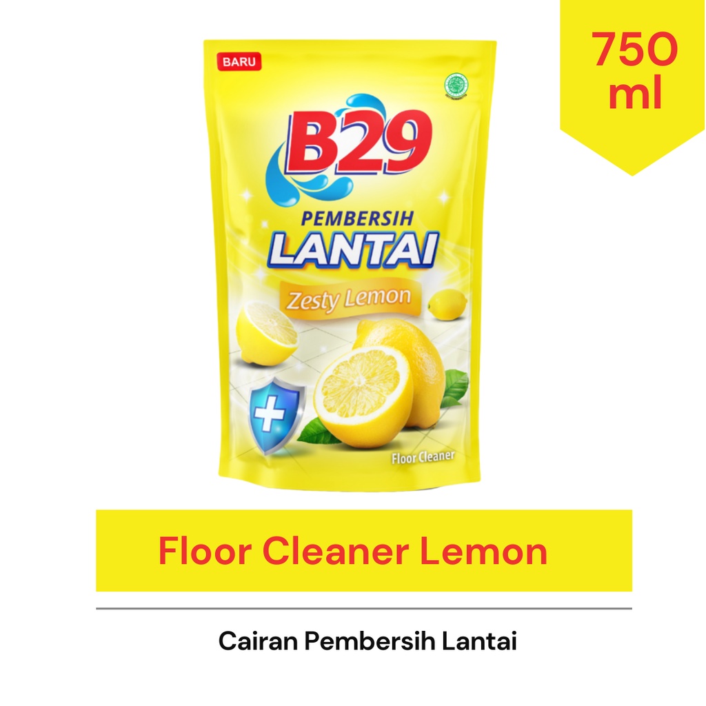 B29 Pembersih Lantai Refill Pouch 750ml - Lemon (Floor Cleaner)