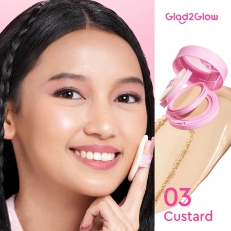 Glad 2 Glow 2in1 Perfect Pair Cushion Powder - 03 Custard