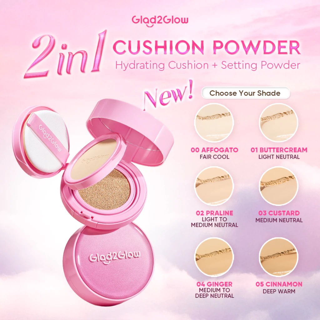 Glad 2 Glow 2in1 Perfect Pair Cushion Powder - 03 Custard