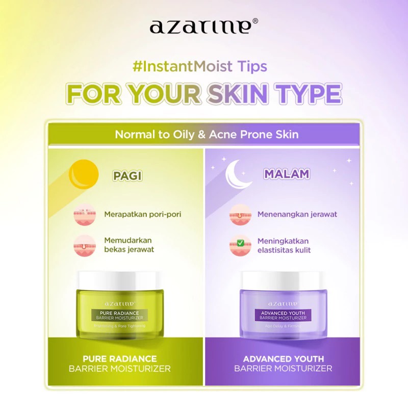 Azarine Barrier Moisturizer 30gr - Pure Radiance (Kulit Berminyak & Berjerawat)