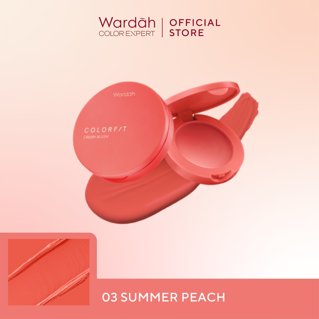 Wardah Colorfit Cream Blush 3gr - 03 Summer Peach