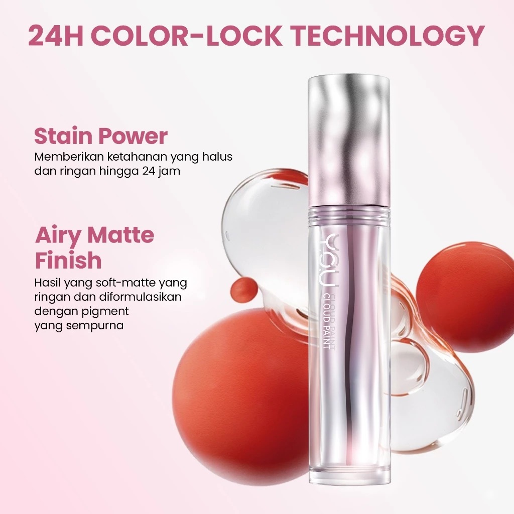YOU Cloud Paint Airy Fixing Lip Tint 3gr - R868 Sun n Fun