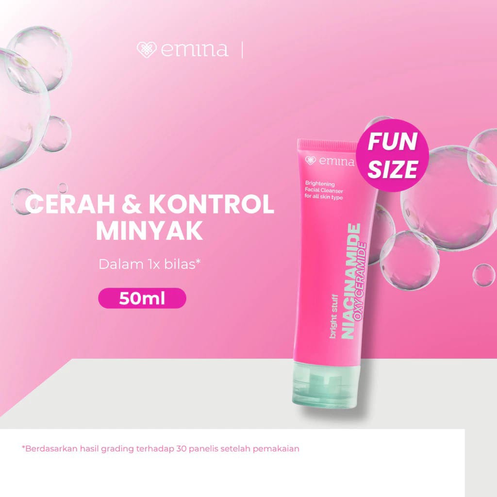 Emina Bright Stuff Niacinamide Oxy Ceramide Face Wash 50ml