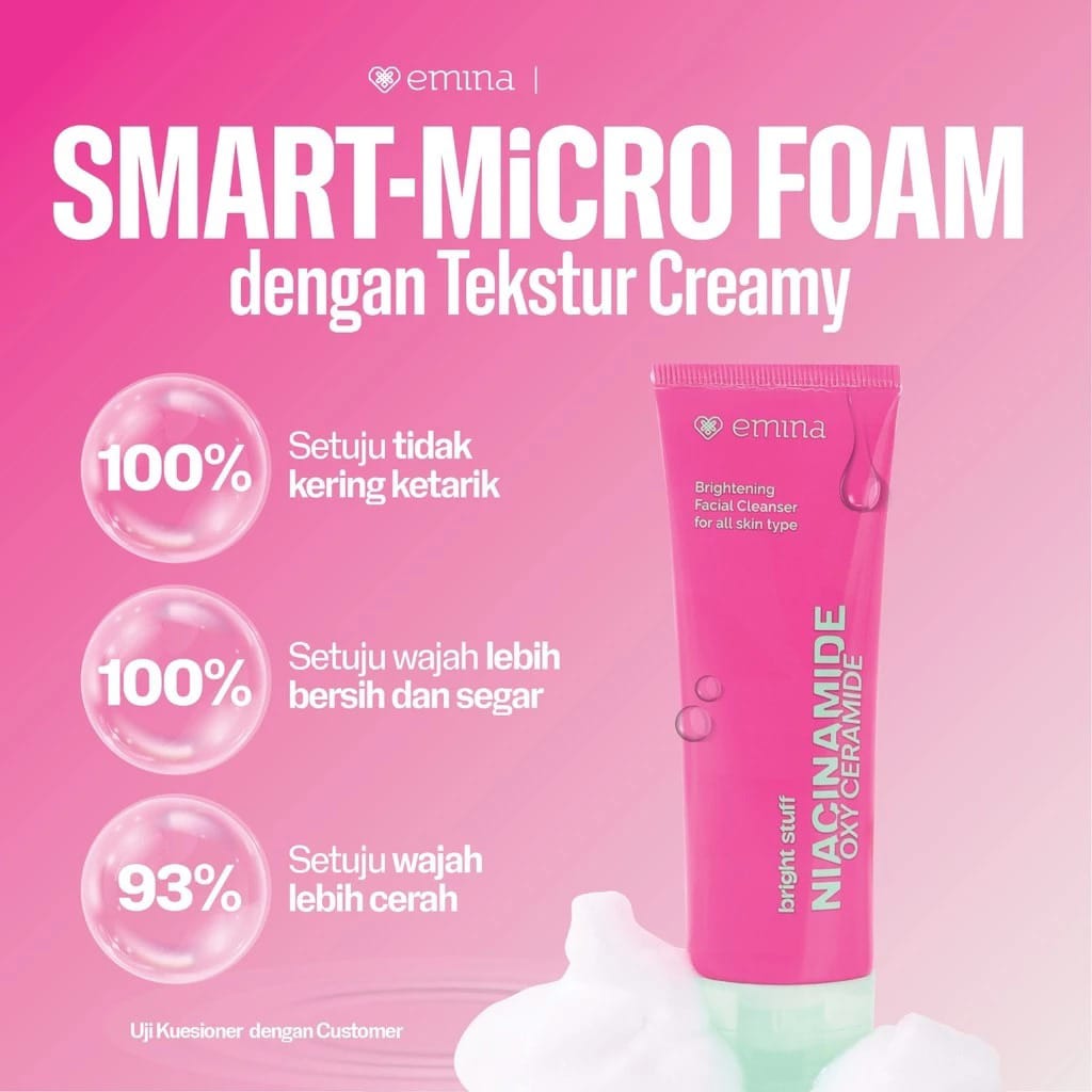 Emina Bright Stuff Niacinamide Oxy Ceramide Face Wash 100ml