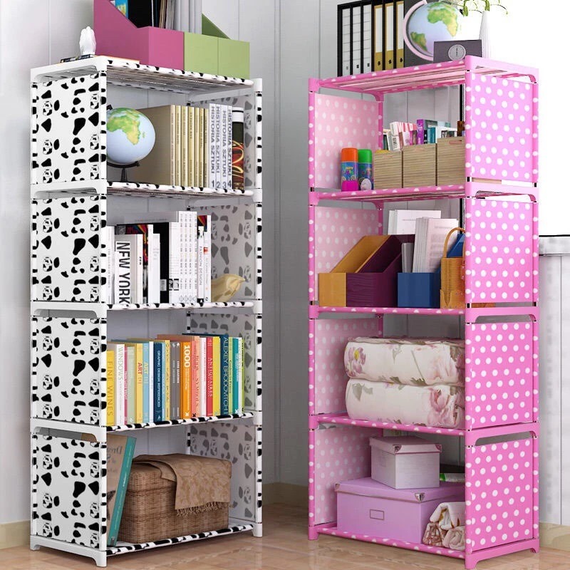 TRI J - Rak Buku 5 Susun - PINK POLKADOT (Rak Serbaguna)