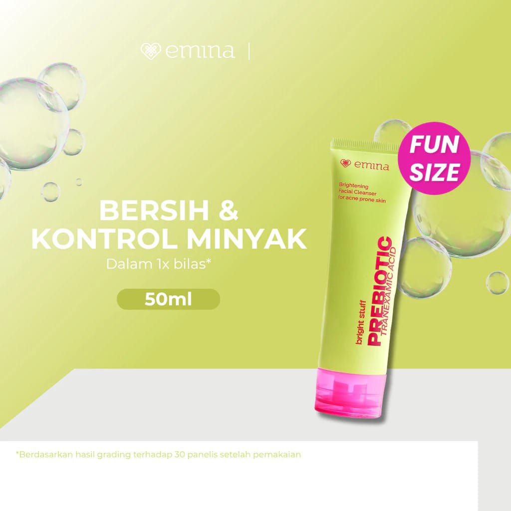Emina Bright Stuff for Acne Prone Skin Prebiotic Tranexamic Acid Face Wash 50ml