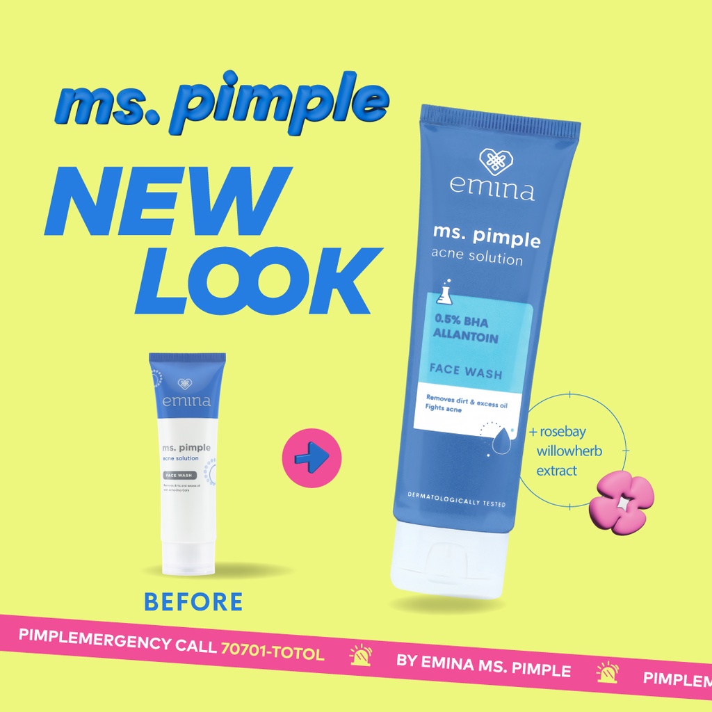 Emina Ms. Pimple Acne Solution Face Wash 50mL