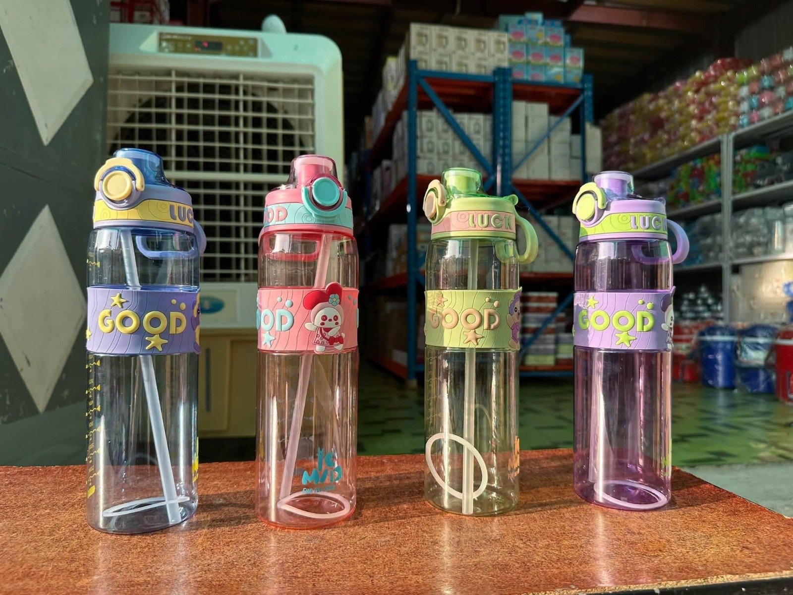 Botol Minum Transparan Good Luck 850ml (FT-926) Free Sedotan