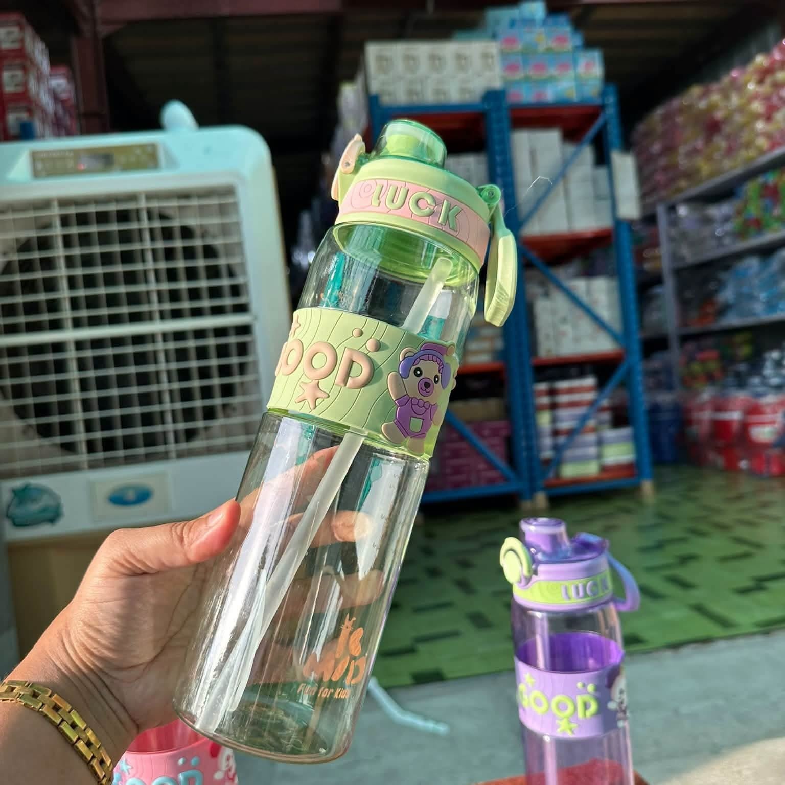 Botol Minum Transparan Good Luck 850ml (FT-926) Free Sedotan