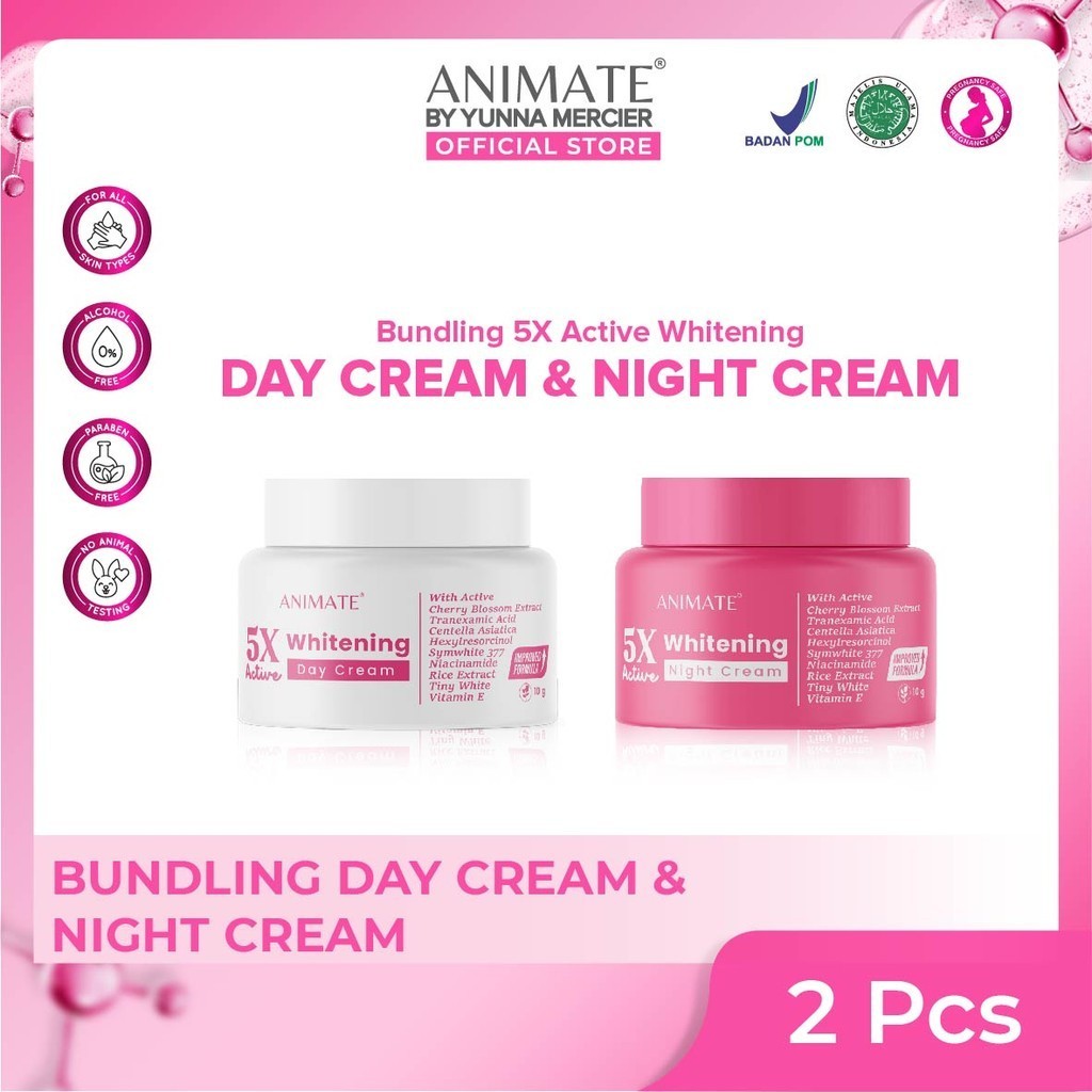 Animate Bundling 2in1 Whitening Day Cream & Night Cream