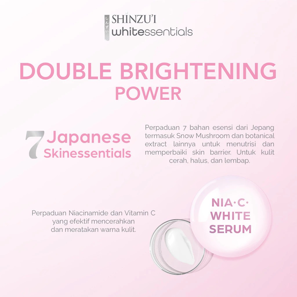 Shinzui Whitessentials Brightening Serum Moisturizer 15gr