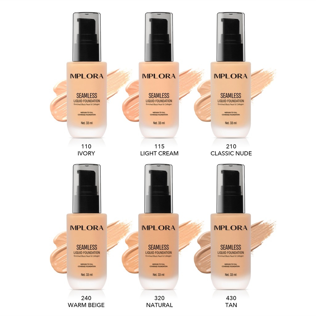 Implora Seamless Liquid Foundation 33ml Warm Beige (240) *