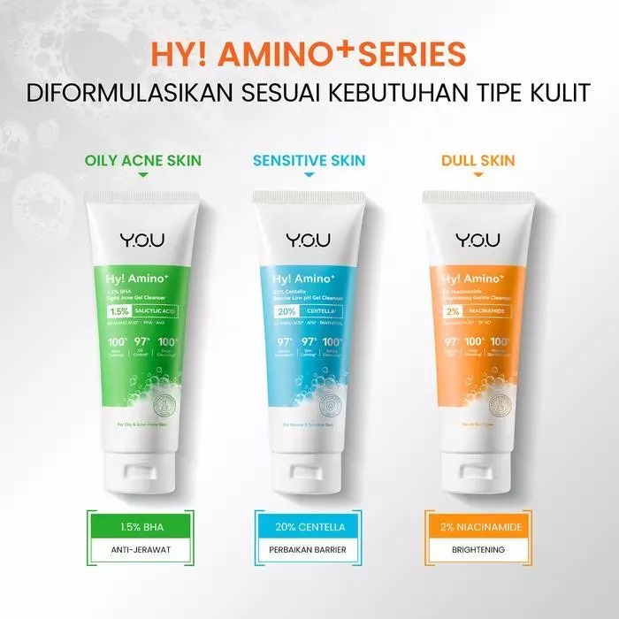 YOU Hy! Amino+ 20% Centella Barrier Low pH Gel Cleanser 100ml