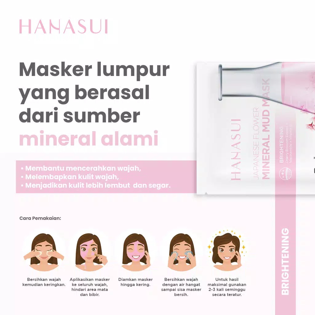 HANASUI Mineral Mud Mask Japanese Flower 7gr (Pink)