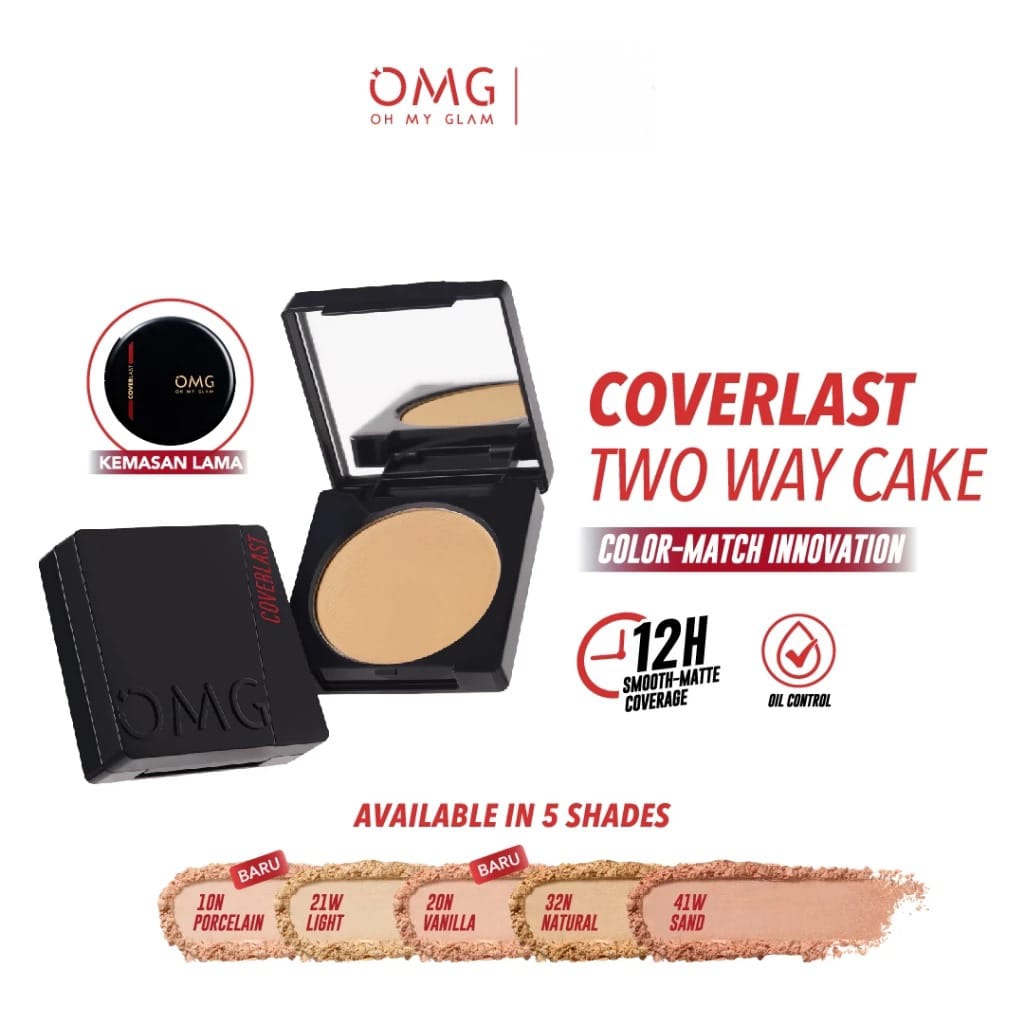 Oh My Glam Coverlast Two Way Cake - 41W Sand (OMG)