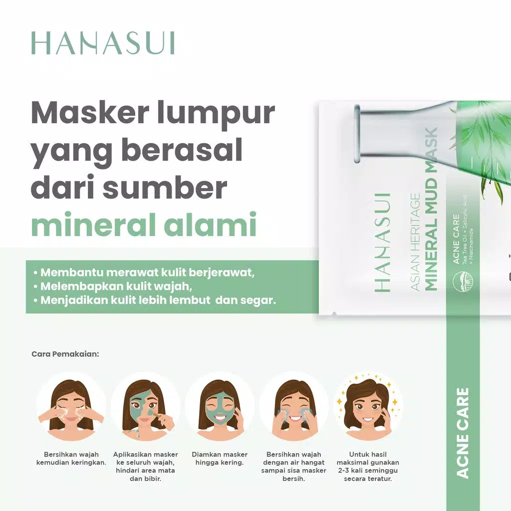 HANASUI Mineral Mud Mask Asian Heritage 7gr (Hijau)