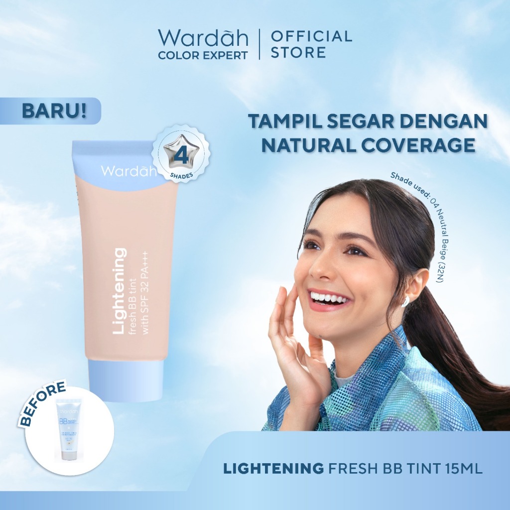 Wardah Lightening Fresh BB Tint 15ml - 02 Light Ivory (22N)