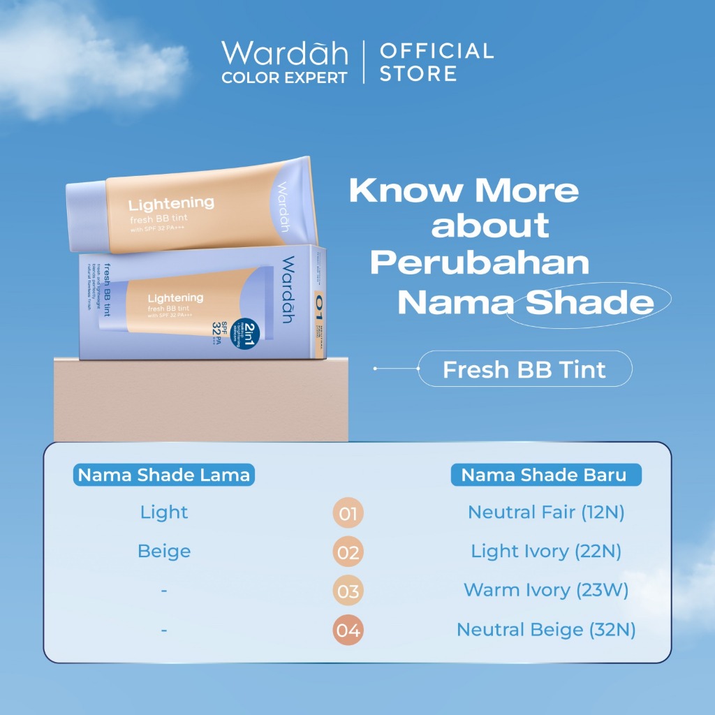 Wardah Lightening Fresh BB Tint 30ml - 01 Neutral Fair (12N)