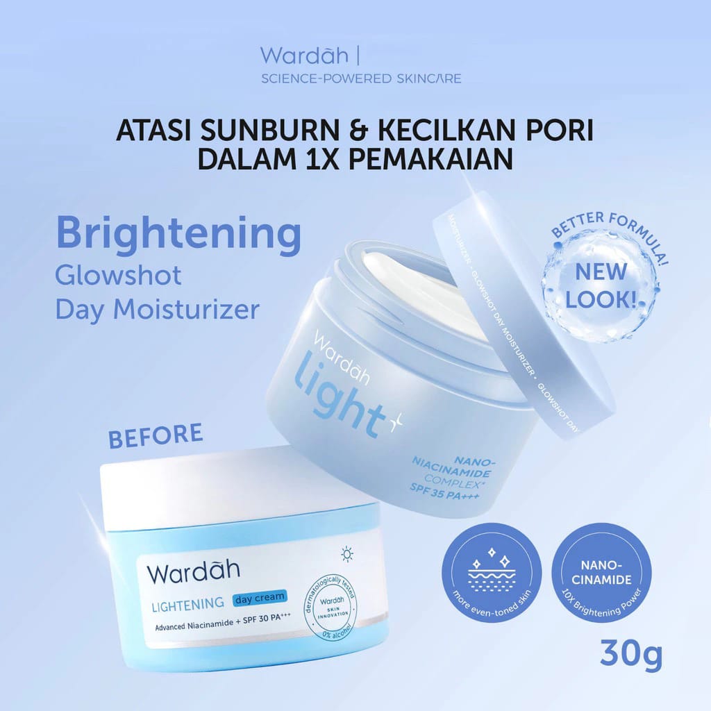 Wardah Light+ Glowshot Day Moisturizer 30gr