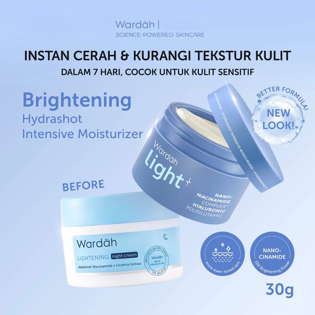 Wardah Light+ Hydrashot Intensive Moisturizer 30gr Wardah Light+ Hydrashot Intensive Moisturizer 30gr
