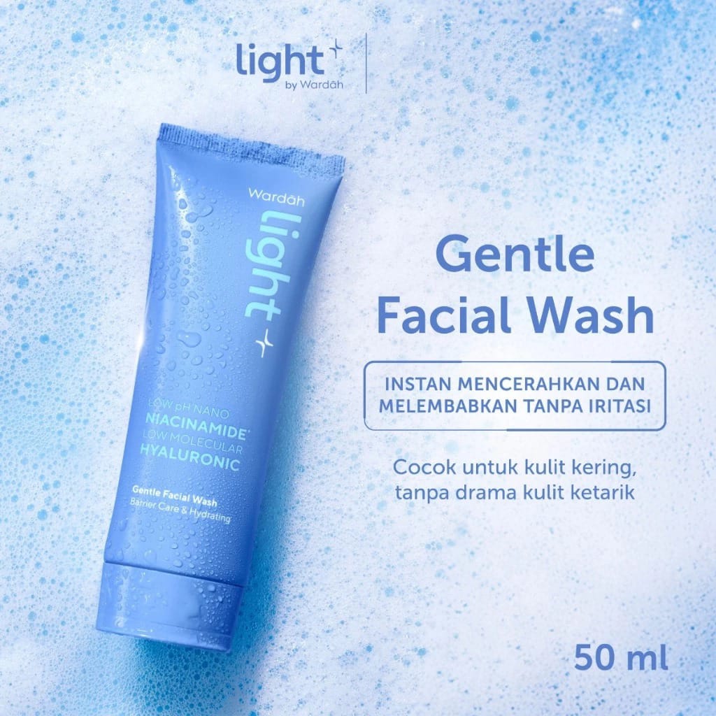 Wardah Light+ Low pH Nano Niacinamide Gentle Facial Wash 50gr