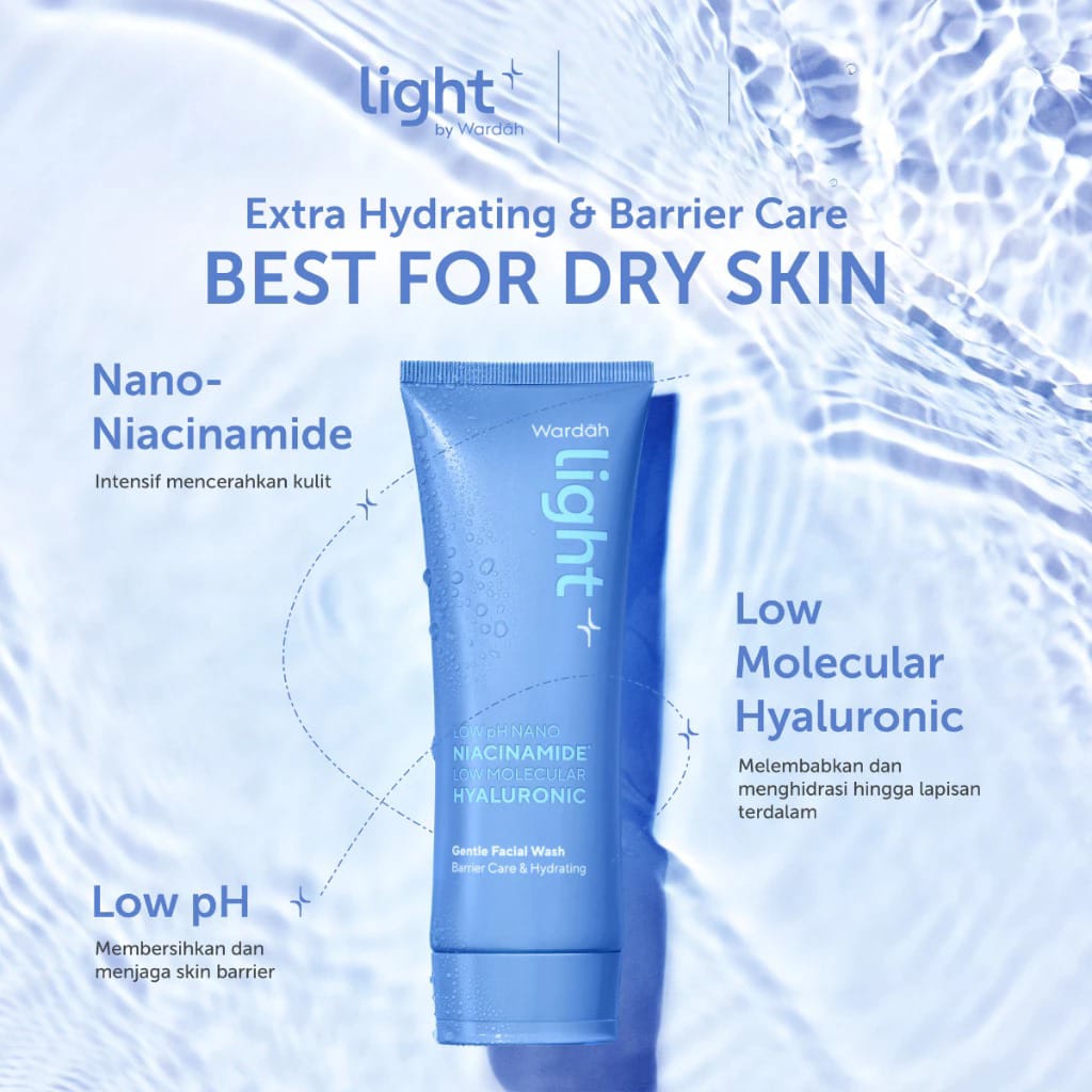 Wardah Light+ Low pH Nano Niacinamide Gentle Facial Wash 50gr