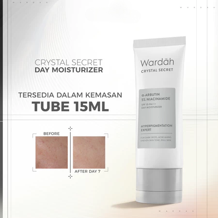 Wardah Crystal Secret Alpha Arbutin 5% Niacinamide SPF 35 PA+++ Day Moisturizer 15ml