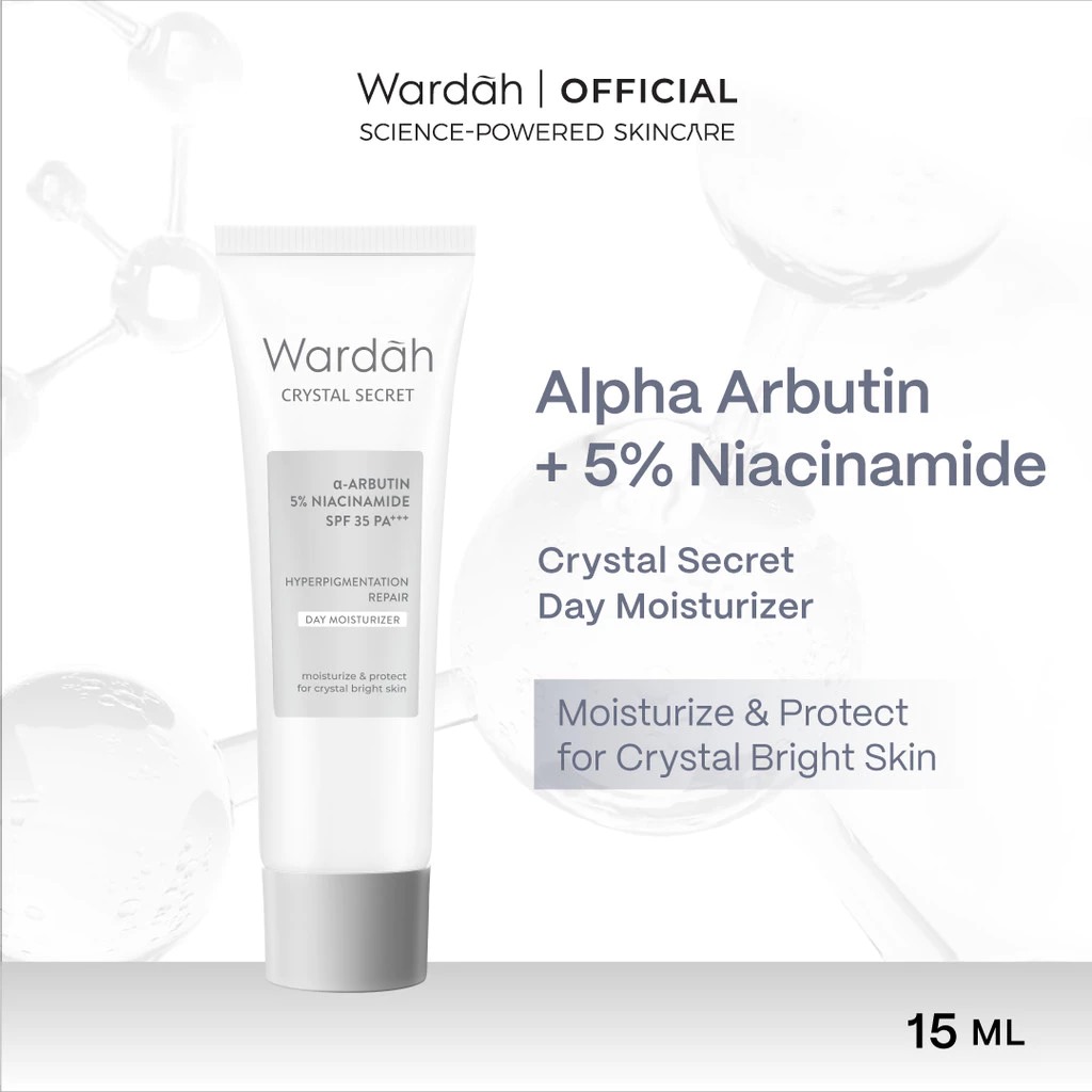 Wardah Crystal Secret Alpha Arbutin 5% Niacinamide SPF 35 PA+++ Day Moisturizer 15ml