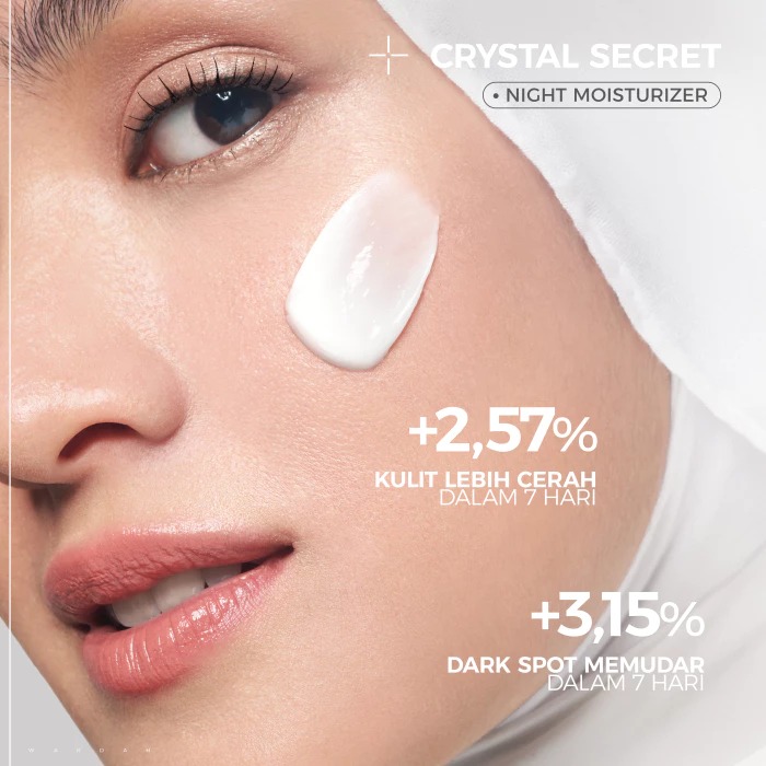 Wardah Crystal Secret Alpha Arbutin 5% Niacinamide SPF 35 PA+++ Night Moisturizer 30gr