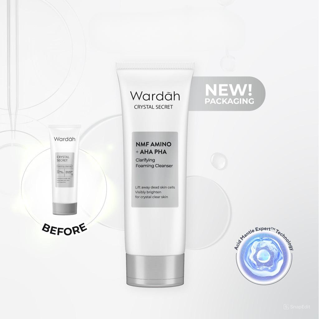 Wardah Crystal Secret NMF Amino + AHA PHA Clarifying Foaming Cleanser 100ml Wardah Crystal Secret NMF Amino + AHA PHA Clarifying Foaming Cleanser 100ml