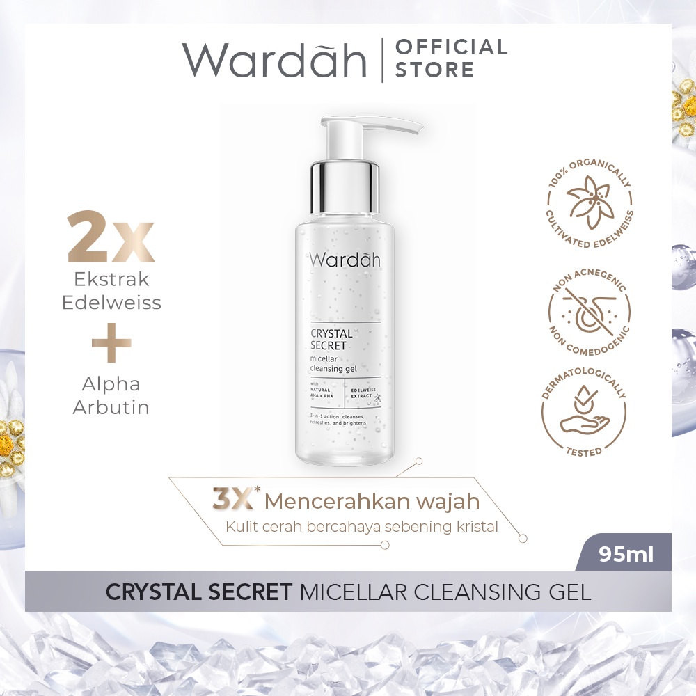 Wardah Crystal Secret Micellar Cleansing Gel 95ml