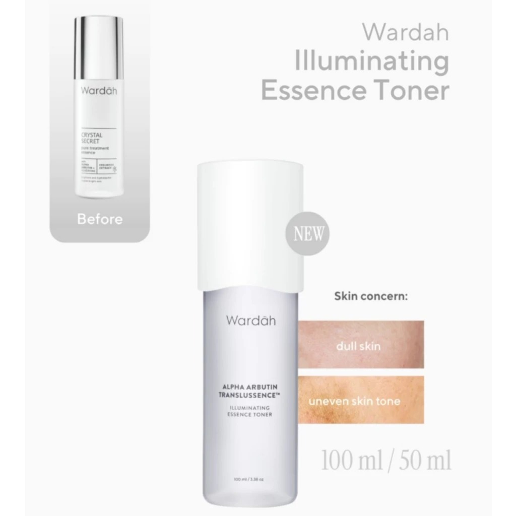 Wardah Alpha Arbutin Translussence Illuminating Essence Toner 50ml