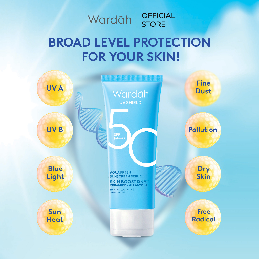 Wardah UV Shield Aqua Fresh Sunscreen Serum SPF50 PA++++ 30ml Wardah UV Shield Aqua Fresh Sunscreen Serum SPF50 PA++++ 30ml