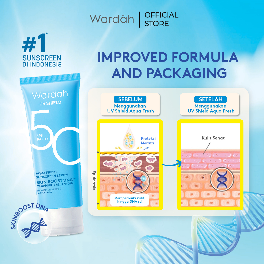Wardah UV Shield Aqua Fresh Sunscreen Serum SPF50 PA++++ 30ml Wardah UV Shield Aqua Fresh Sunscreen Serum SPF50 PA++++ 30ml