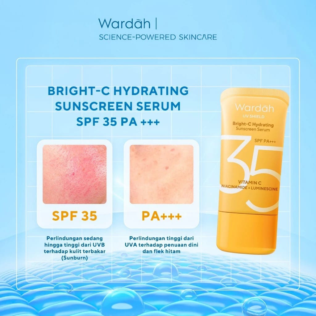 Wardah UV Shield Bright-C Hydrating Sunscreen Serum SPF35 PA+++ 40ml