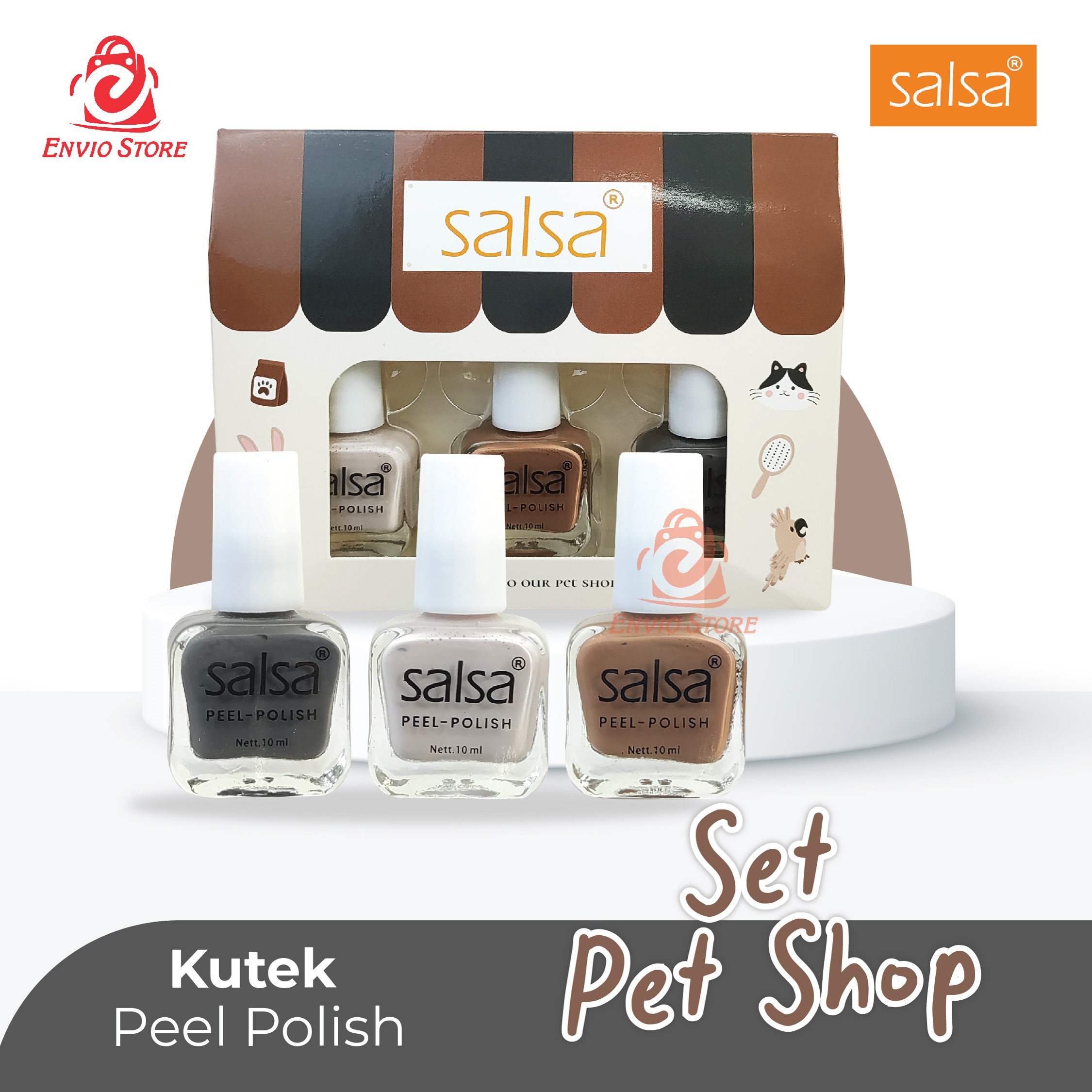 SALSA Kutek Peel Polish (Isi 3pcs) - Pet Shop