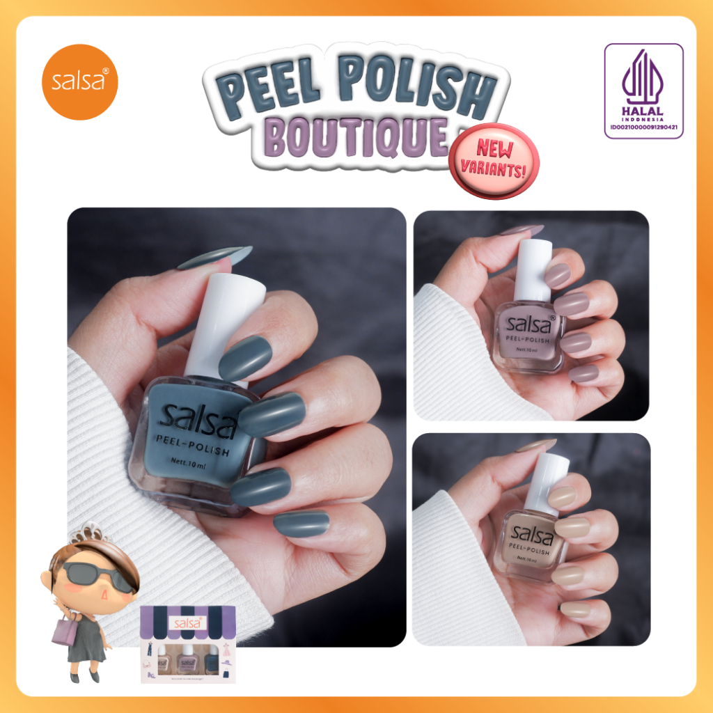 SALSA Kutek Peel Polish (Isi 3pcs) - Boutique