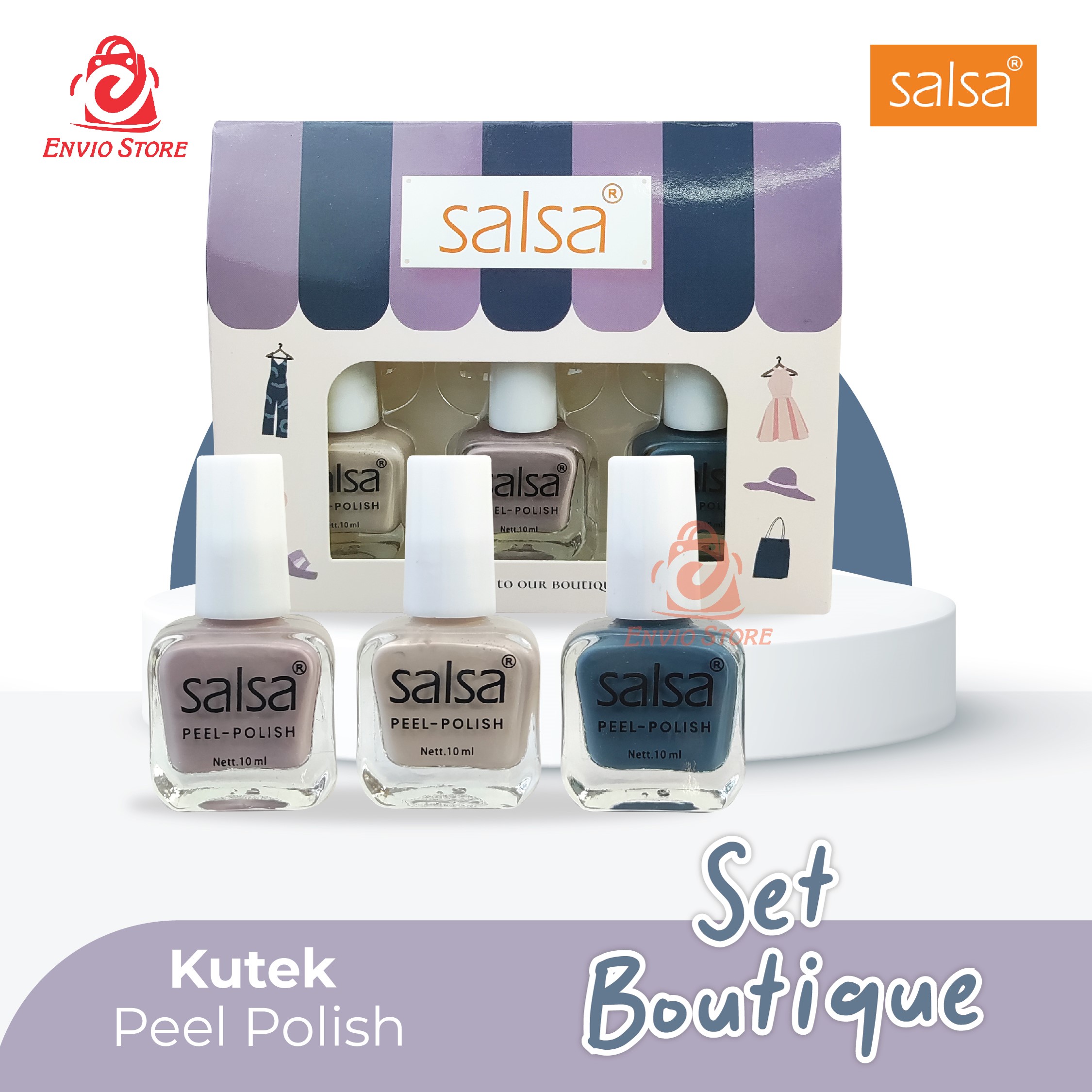 SALSA Kutek Peel Polish (Isi 3pcs) - Boutique