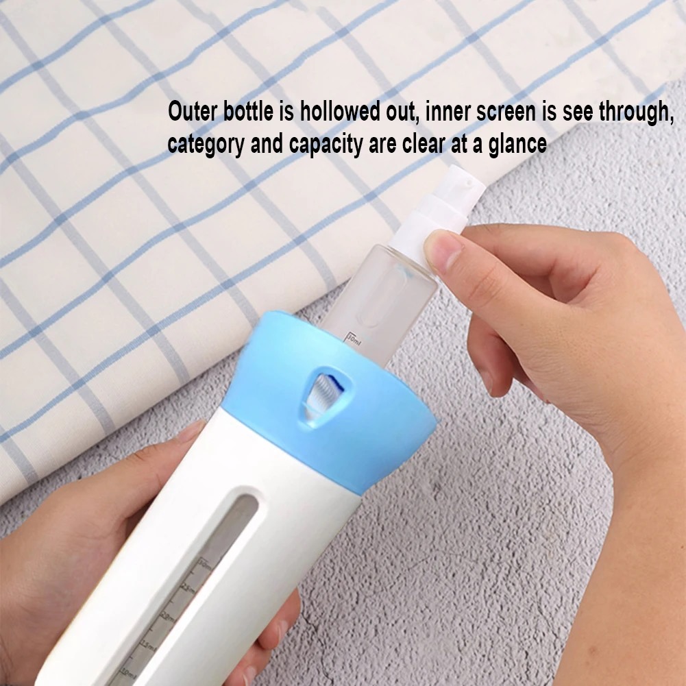 Botol Smart Travel 4in1 - Botol Travel Dispenser Sabun Shampoo Portable Praktis Isi 4