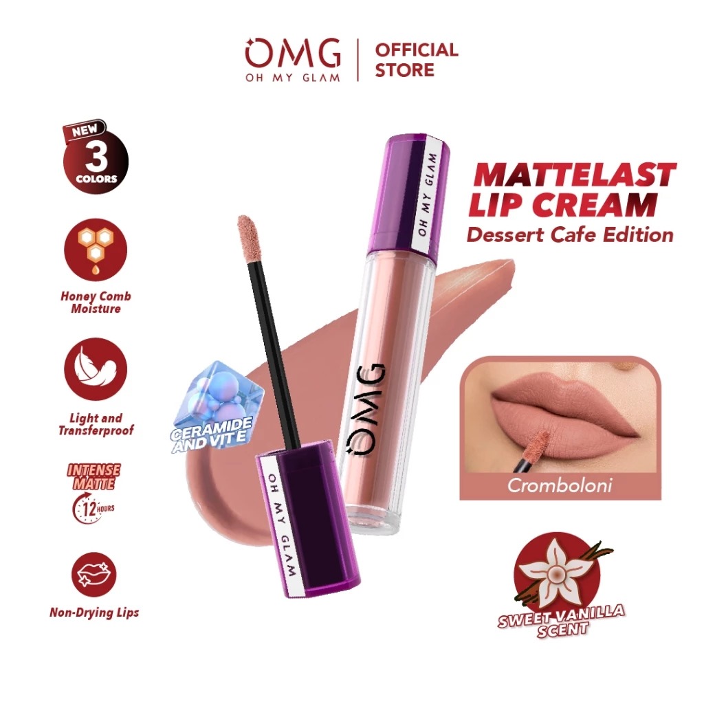 Oh My Glam Mattelast Lip Cream - 28 Cromboloni 2.9g (OMG) Oh My Glam Mattelast Lip Cream - 28 Cromboloni 2.9g (OMG)