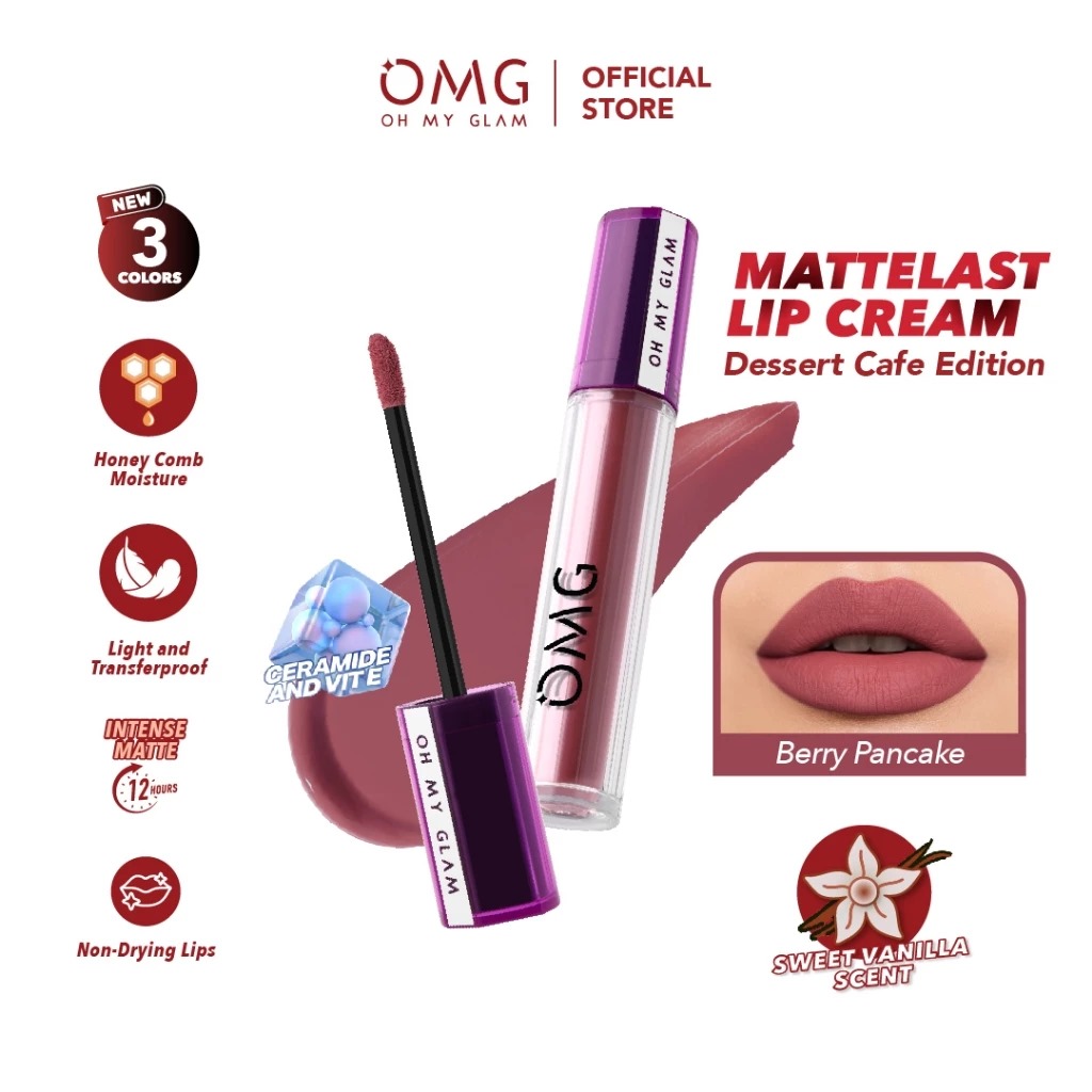 Oh My Glam Mattelast Lip Cream - 29 Berry Pancake 2.9g (OMG) Oh My Glam Mattelast Lip Cream - 29 Berry Pancake 2.9g (OMG)