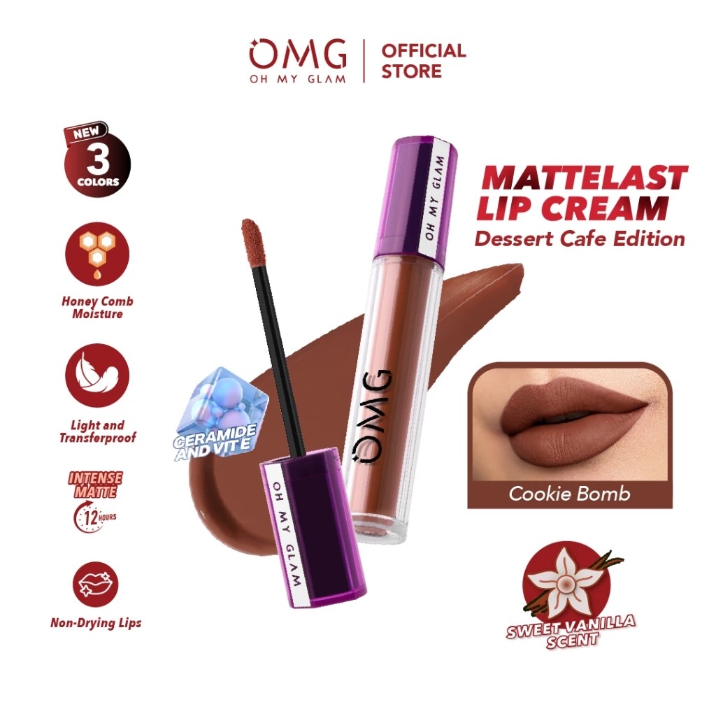 Oh My Glam Mattelast Lip Cream - 30 Cookie Bomb 2.9g (OMG) Oh My Glam Mattelast Lip Cream - 30 Cookie Bomb 2.9g (OMG)