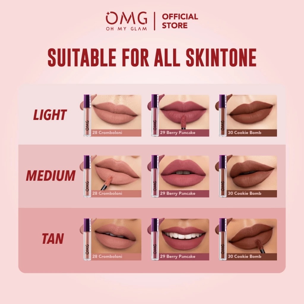 Oh My Glam Mattelast Lip Cream - 30 Cookie Bomb 2.9g (OMG)