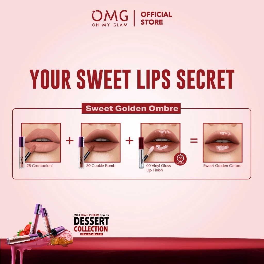 Oh My Glam Mattelast Lip Cream - 30 Cookie Bomb 2.9g (OMG)