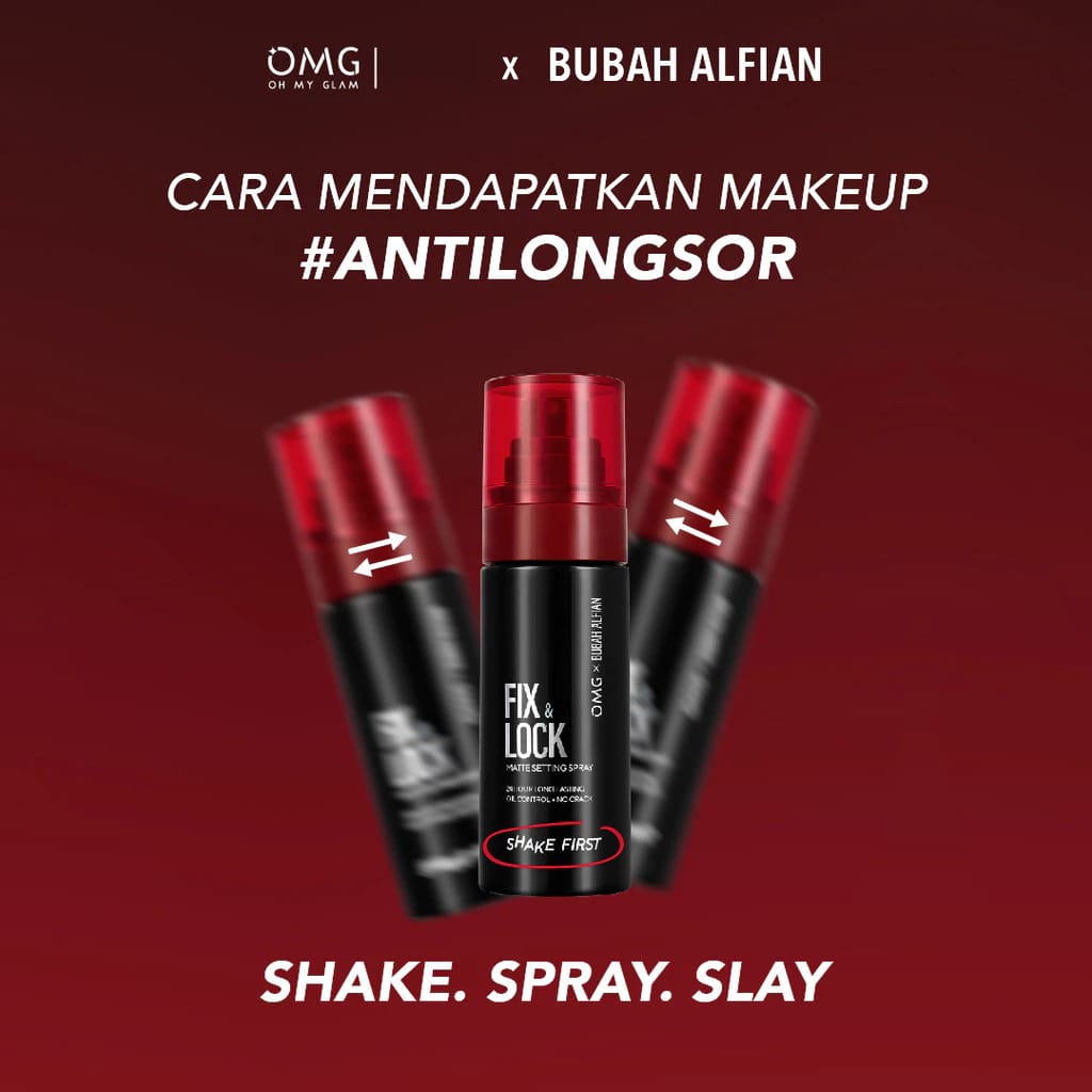 Oh My Glam x Bubah Alfian Fix & Lock Matte Setting Spray 60ml (OMG)